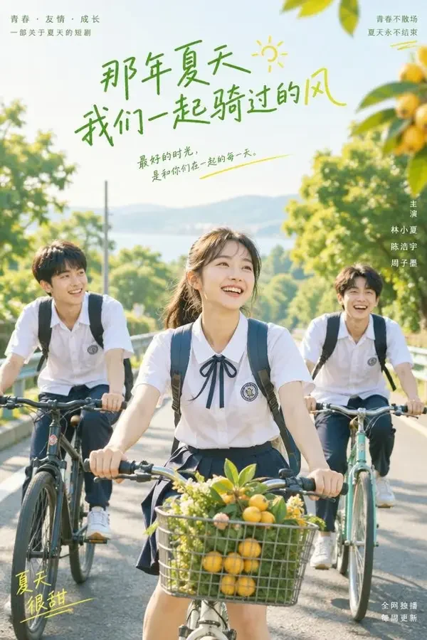 三个人的甜夏 - 黄果短剧魔改 黄果短剧魔改《三个人的甜夏》青春短剧封面