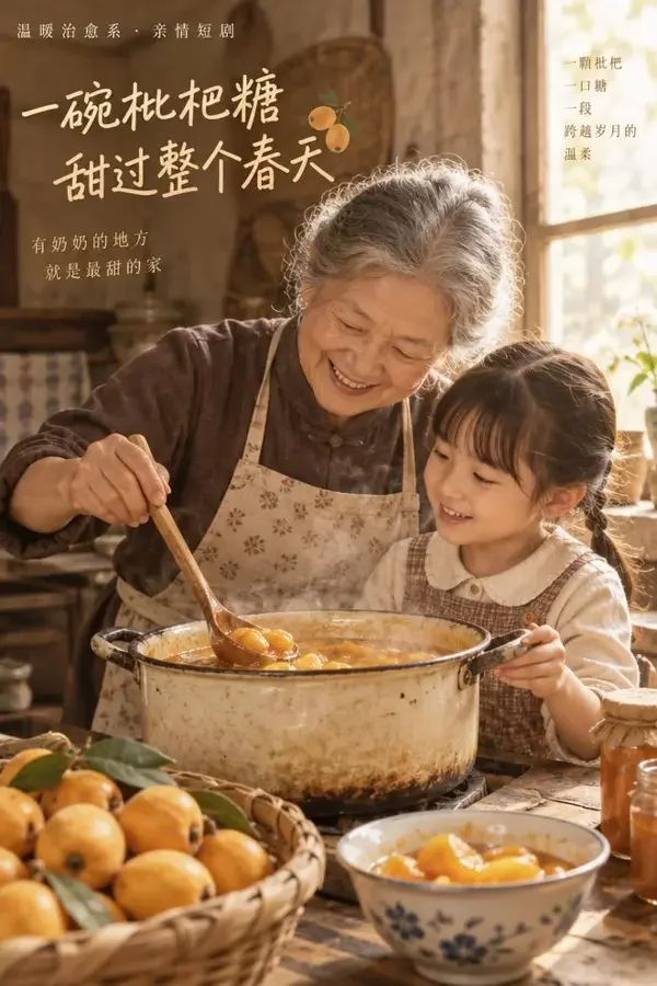 外婆的枇杷膏 - 黄果短剧魔改 黄果短剧魔改《外婆的枇杷膏》家庭短剧封面
